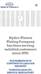 Mobile Screenshot of hydro-platers.com